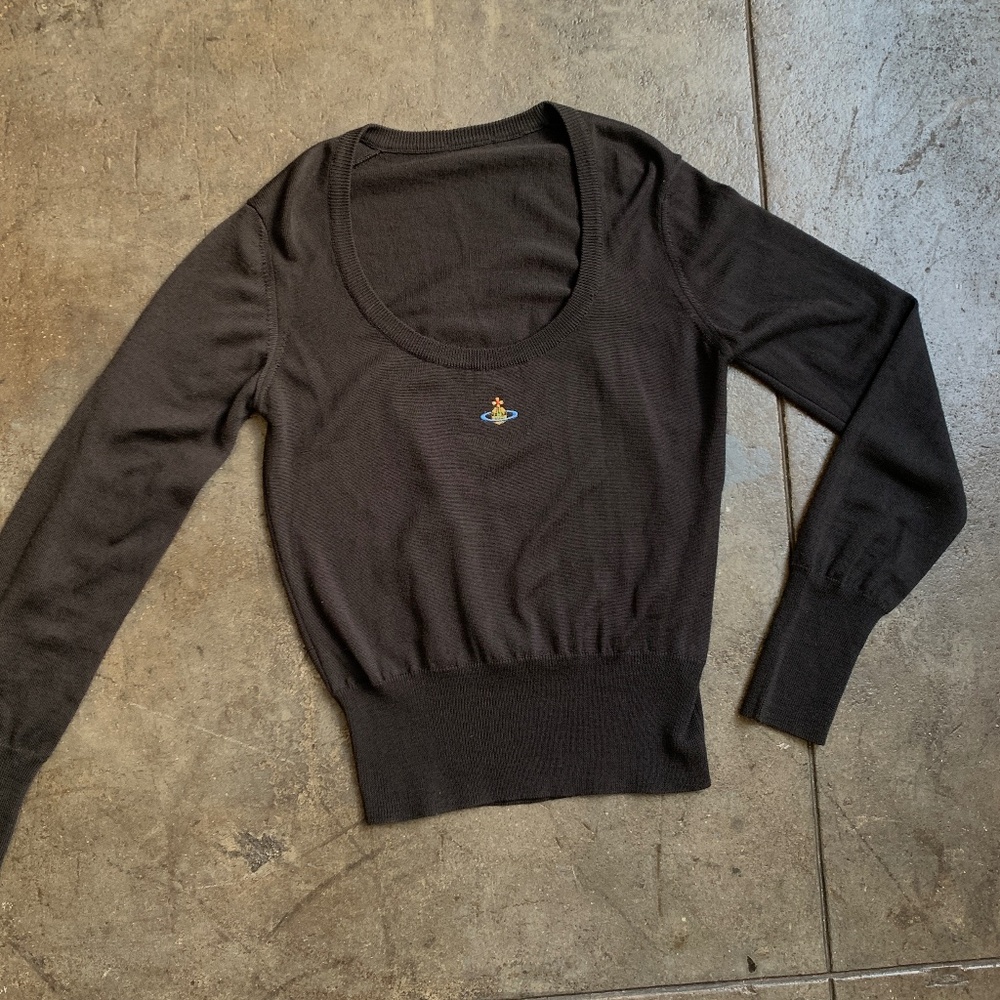 Vivienne Westwood Black Scoop Neck Sweater